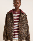 Manteau Bomber Pixie Damson Madder Léopard - Ex - voto