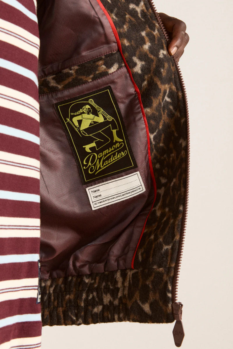 Manteau Bomber Pixie Damson Madder Léopard - Ex - voto