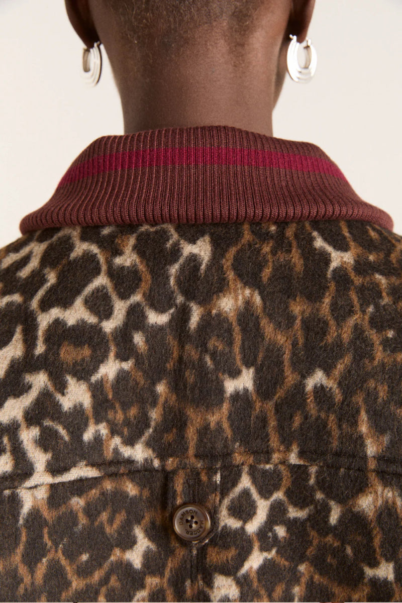 Manteau Bomber Pixie Damson Madder Léopard - Ex - voto