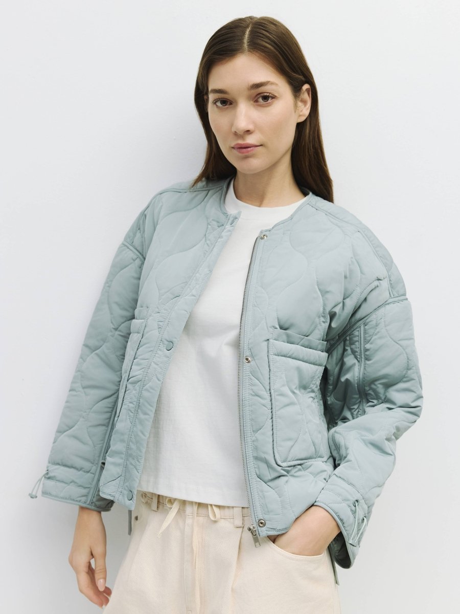 Manteau Matelassé Kara Bleu Clair Mod Ref - Ex - voto
