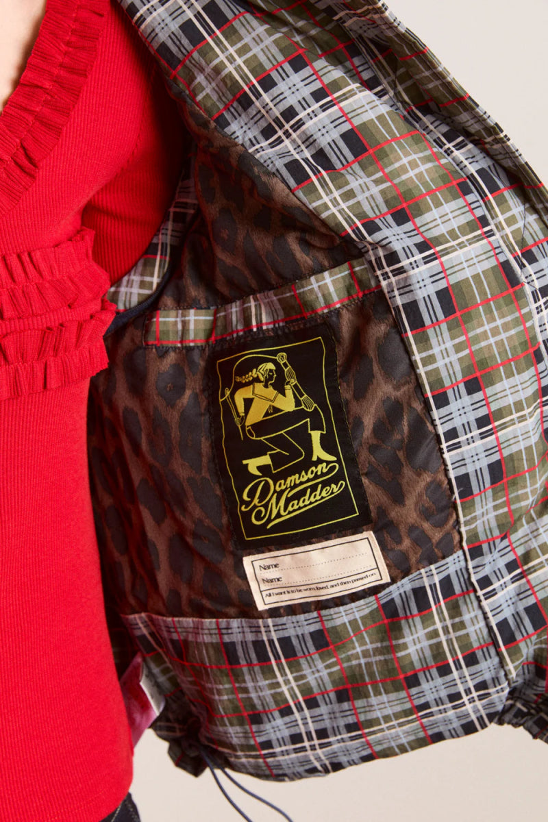Manteau Puffer Pearl Damson Madder Carreaux - Ex - voto