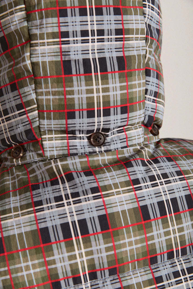 Manteau Puffer Pearl Damson Madder Carreaux - Ex - voto