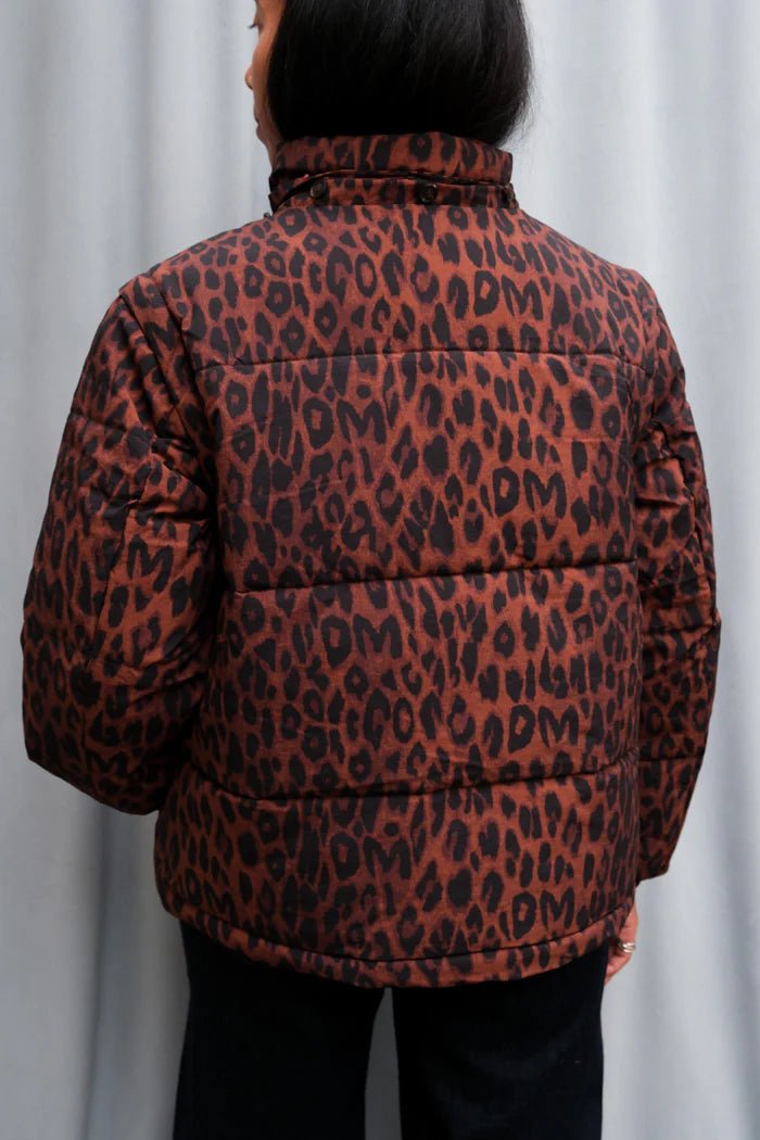 Manteau Puffer Pearl Damson Madder Léopard - Ex - voto