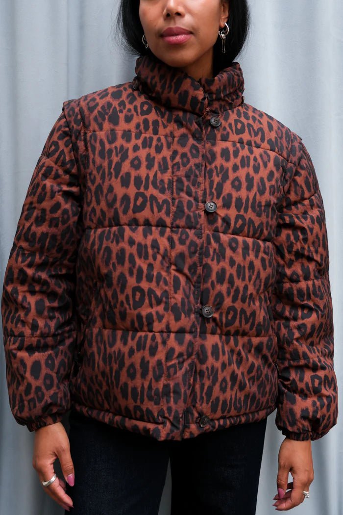 Manteau Puffer Pearl Damson Madder Léopard - Ex - voto
