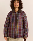 Manteau Puffer Réversible Opal Plum Check Damson Madder - Ex-voto