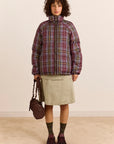 Manteau Puffer Réversible Opal Plum Check Damson Madder - Ex-voto