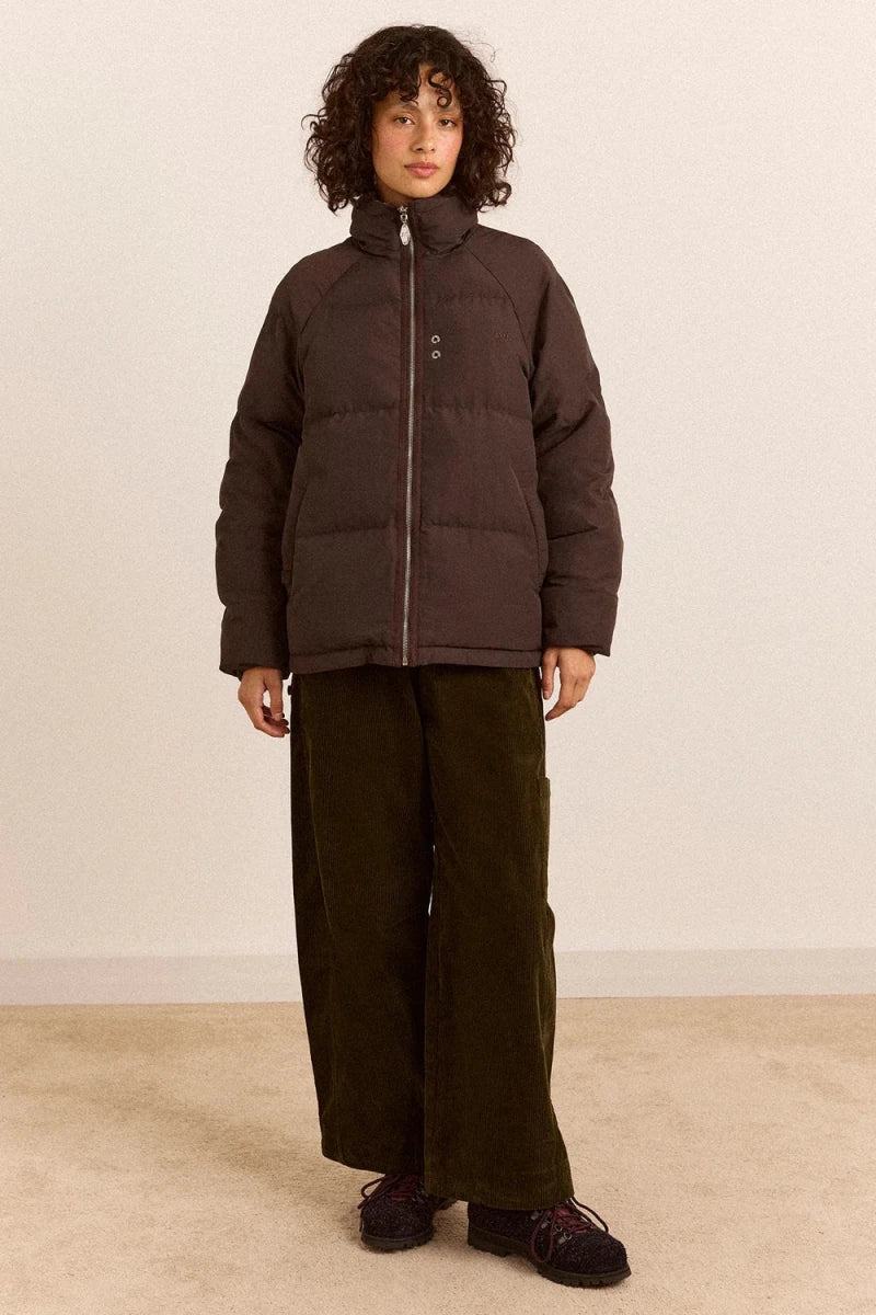 Manteau Puffer Réversible Opal Plum Check Damson Madder - Ex-voto
