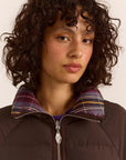 Manteau Puffer Réversible Opal Plum Check Damson Madder - Ex-voto