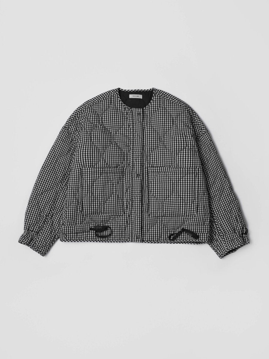 Manteau Rochelle Quilt Gingham Noir Mod Ref - Ex - voto