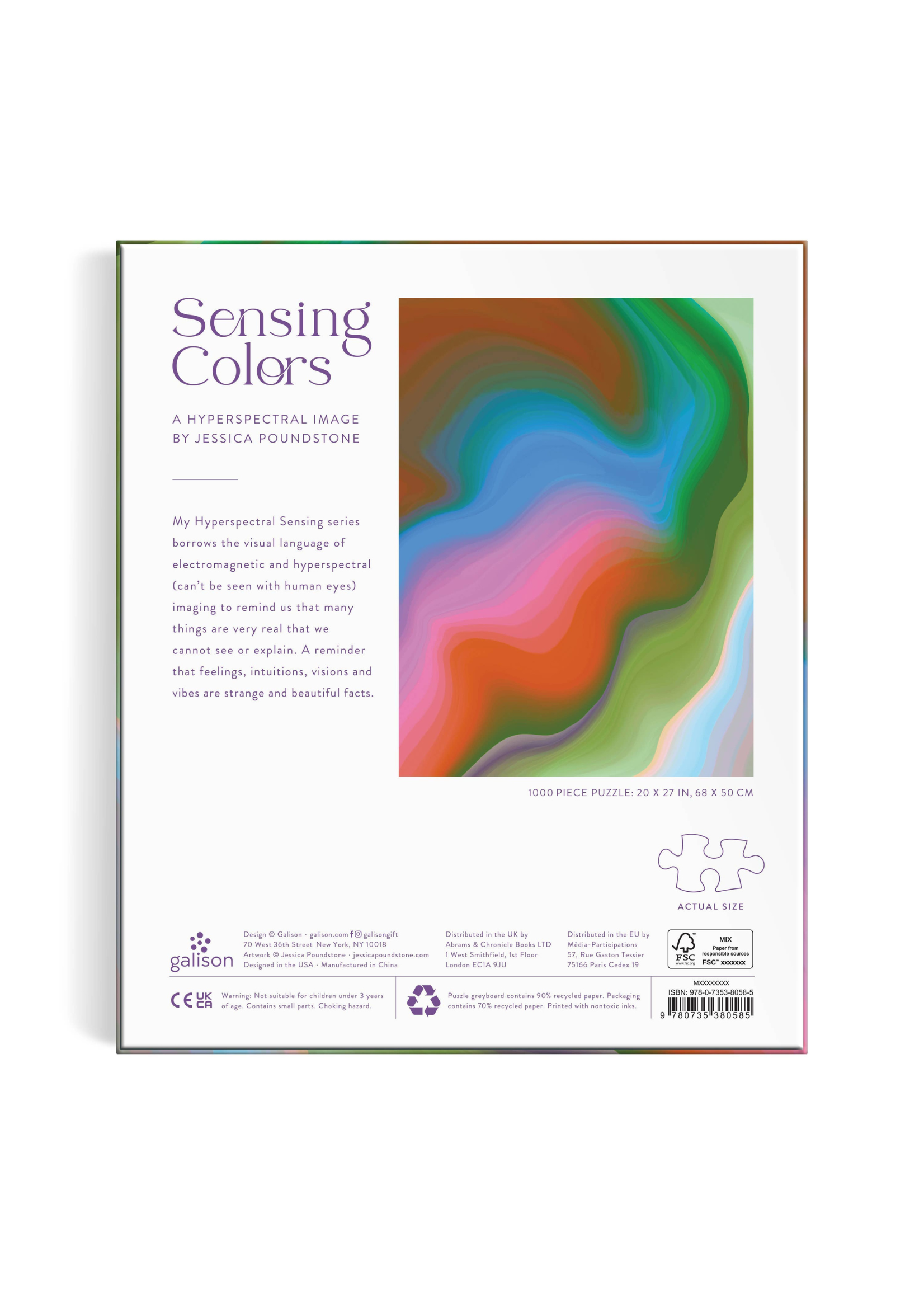 Chronicle Books Sensing Colors 1000 Piece Puzzle 