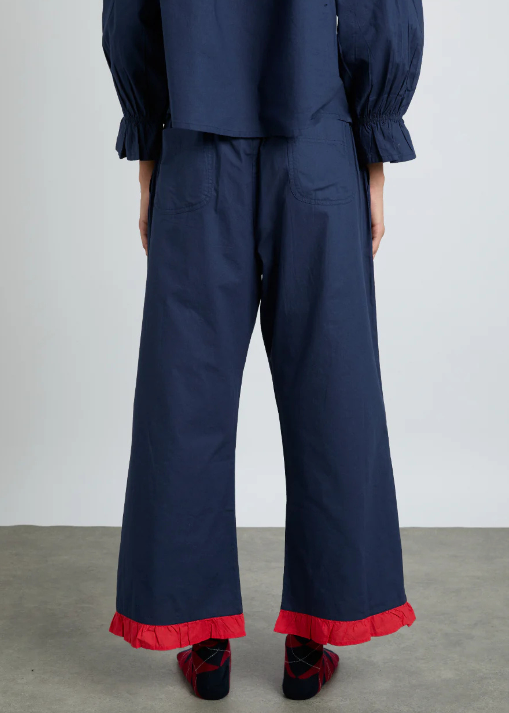 Damson Madder Navy and Red 2 Piece Maria Pajamas