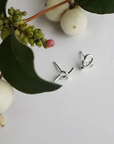 Marmo Silver Small Mismatched Knots Earrings