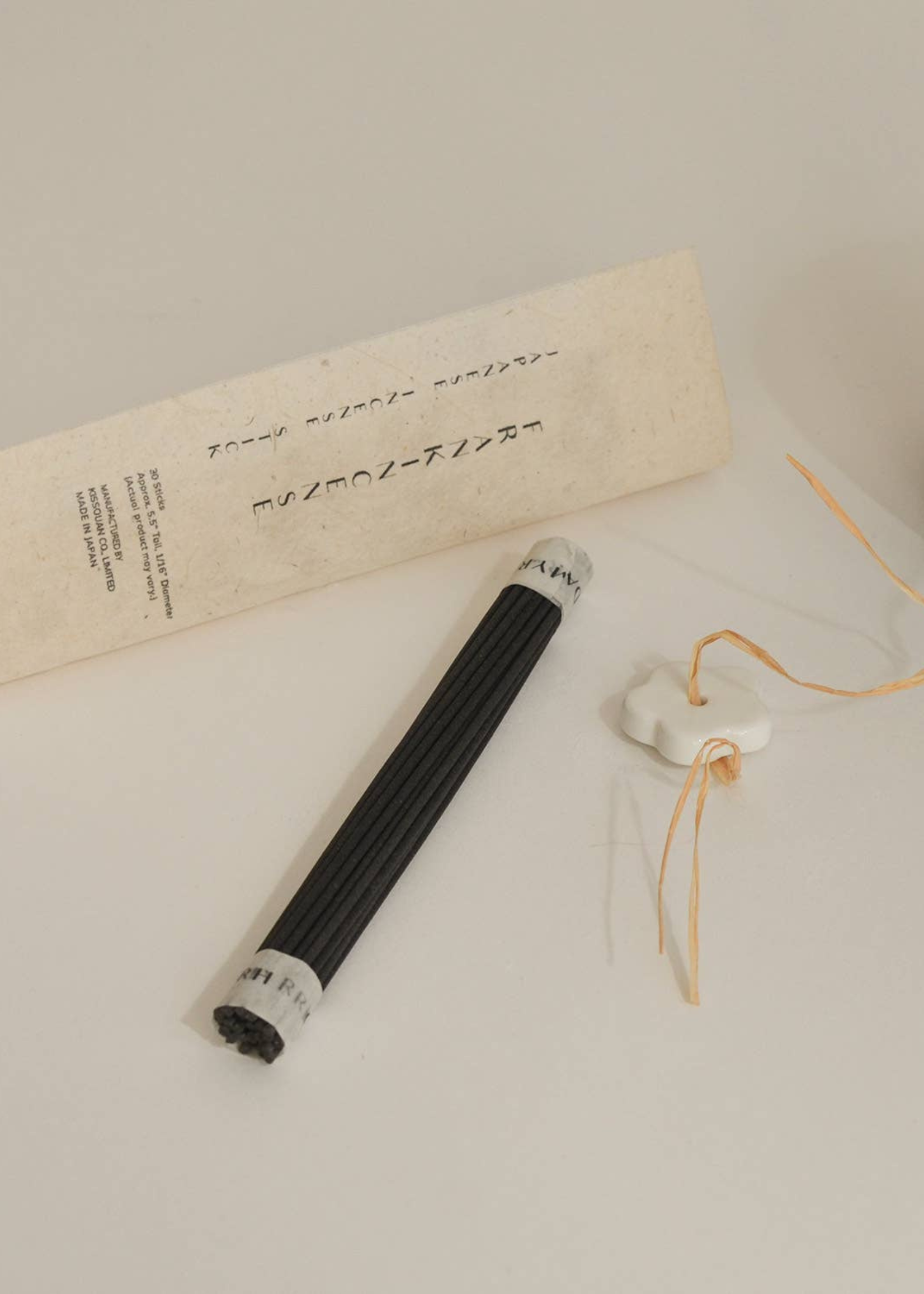 Cedar and Myrrh Frankincense Incense with Flower Incense Holder