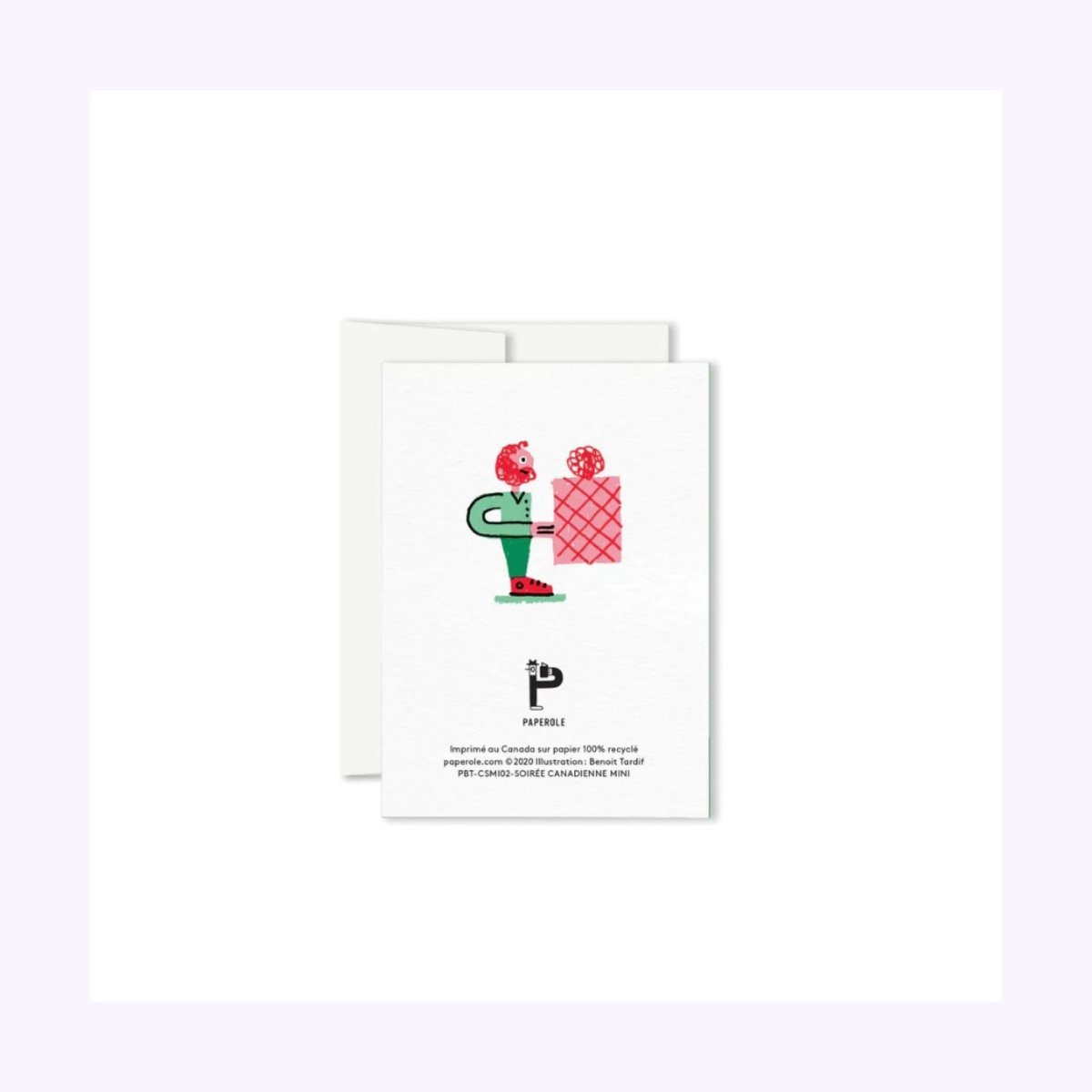 Mini Carte de Souhaits Soirée Canadienne Paperole - Ex - voto