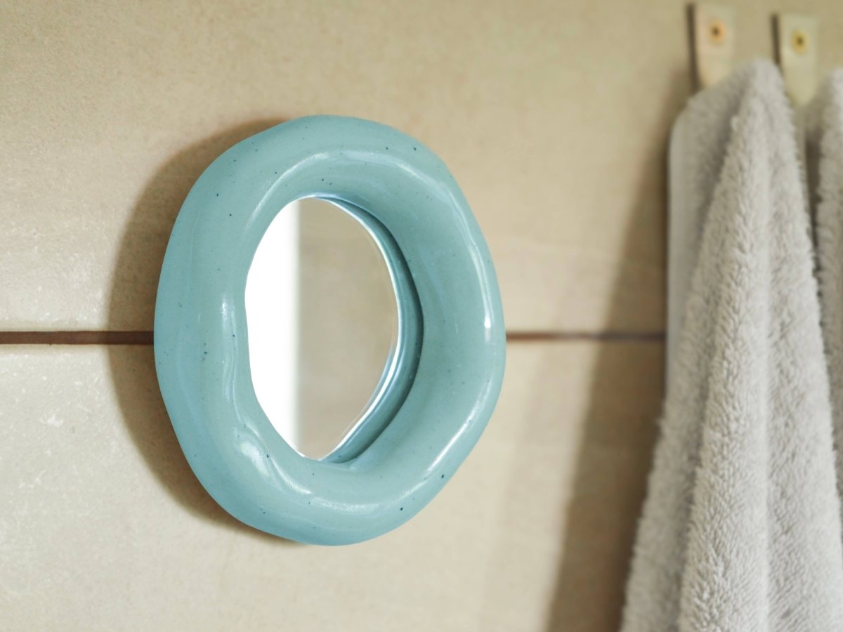 Miroir Blob Bleu JT Parker - Ex-voto