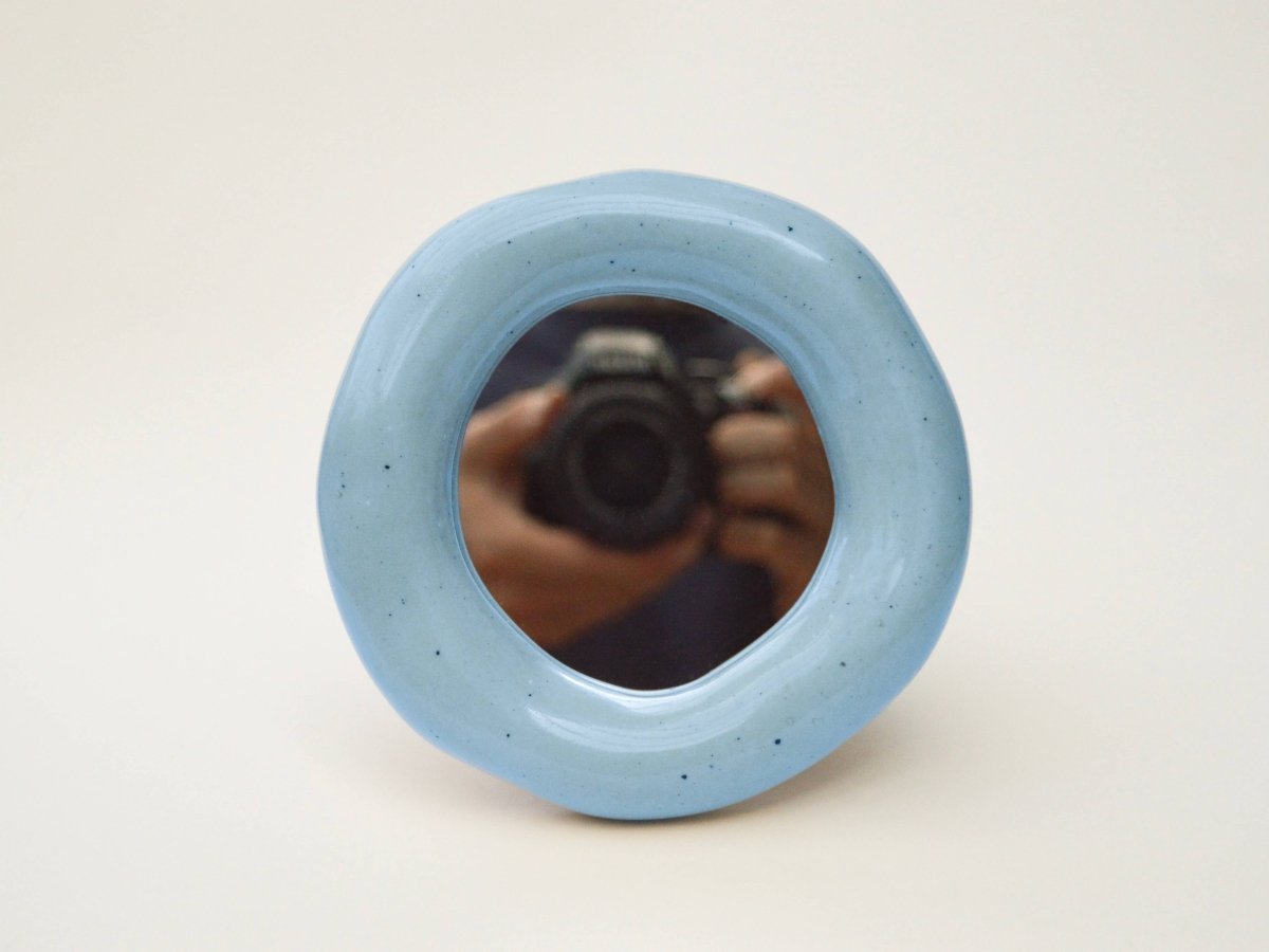 Miroir Blob Bleu JT Parker - Ex-voto