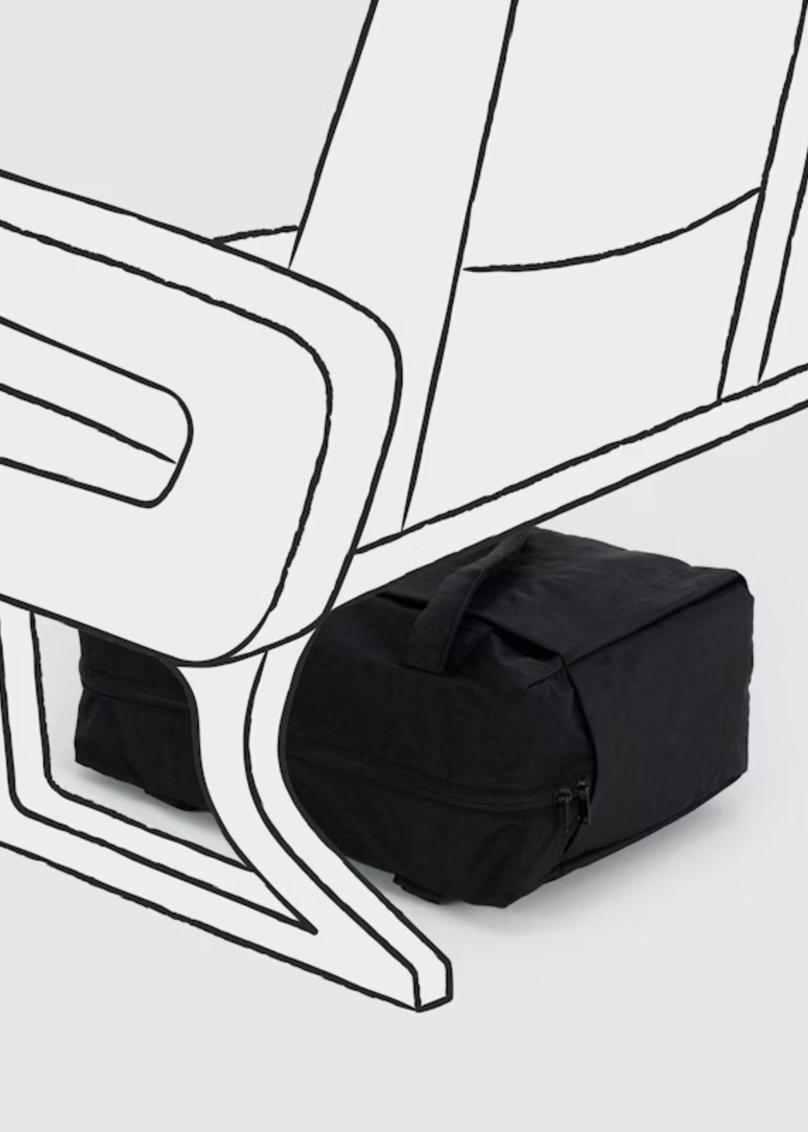 Baggu Black Small Carry-on Cloud Bag