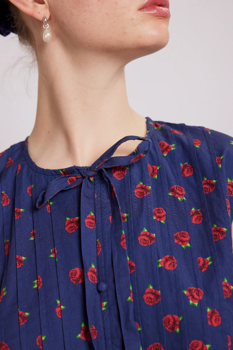 Blouse Nora Imprimé Roses Damson Madder