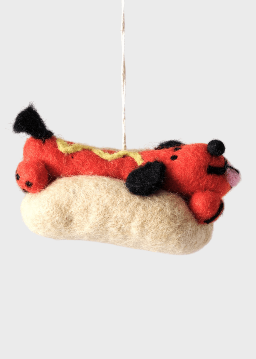 Ornement en Feutre Frank le Hot dog WRAP - Ex - voto
