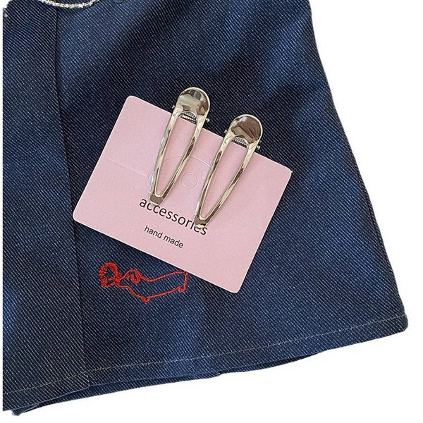 Paire de Barrettes Classiques Argentées Accity - Ex-voto