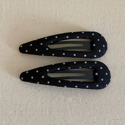 Paire de Barrettes Noires à Pois Accity - Ex-voto