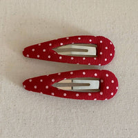 Paire de Barrettes Rouges à Pois Accity - Ex-voto