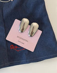 Paire de Petites Barrettes Rondes Argentées Accity - Ex-voto
