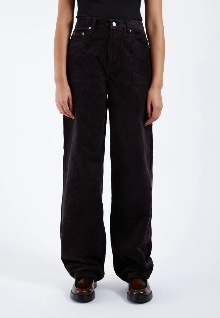 Pantalon Corduroy Donna Dr Denim Noir - Ex - voto