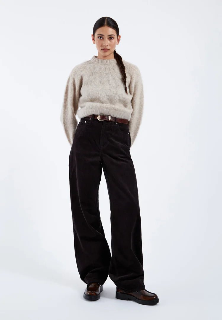 Pantalon Corduroy Donna Dr Denim Noir - Ex - voto