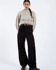 Pantalon Corduroy Donna Dr Denim Noir - Ex - voto