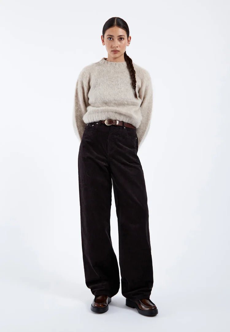 Pantalon Corduroy Donna Dr Denim Noir - Ex - voto