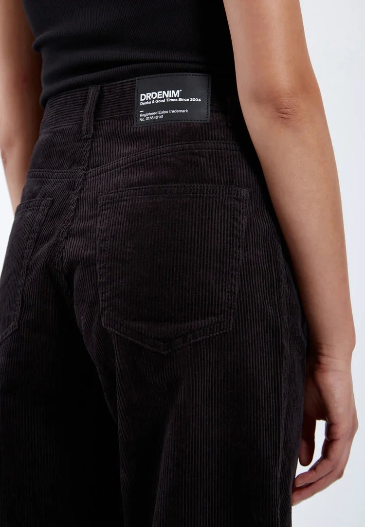 Pantalon Corduroy Donna Dr Denim Noir - Ex - voto