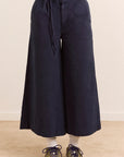 Pantalon Culotte Lotta Marine Damson Madder - Ex-voto