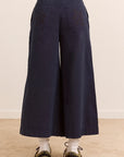 Pantalon Culotte Lotta Marine Damson Madder - Ex-voto