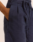 Pantalon Culotte Lotta Marine Damson Madder - Ex-voto