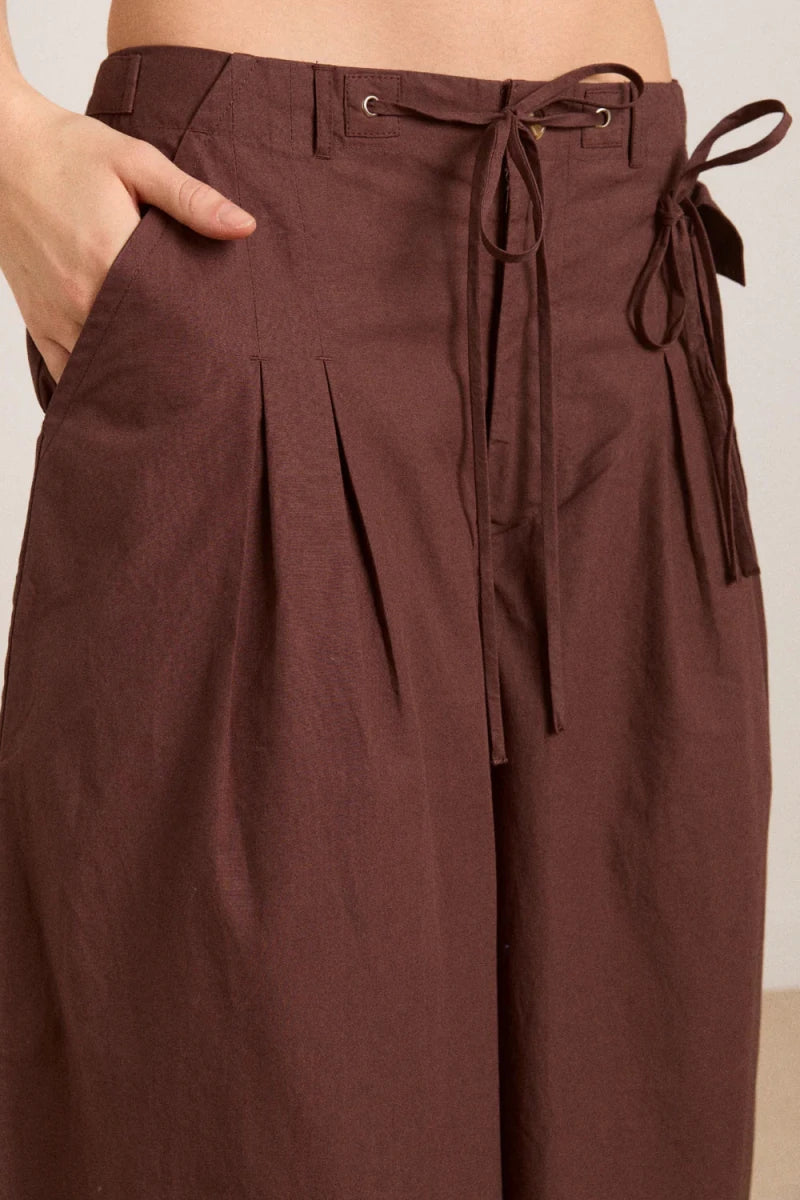 Pantalon Culotte Tatiana Choc Damson Madder - Ex-voto
