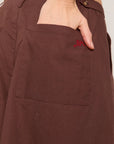 Pantalon Culotte Tatiana Choc Damson Madder - Ex-voto