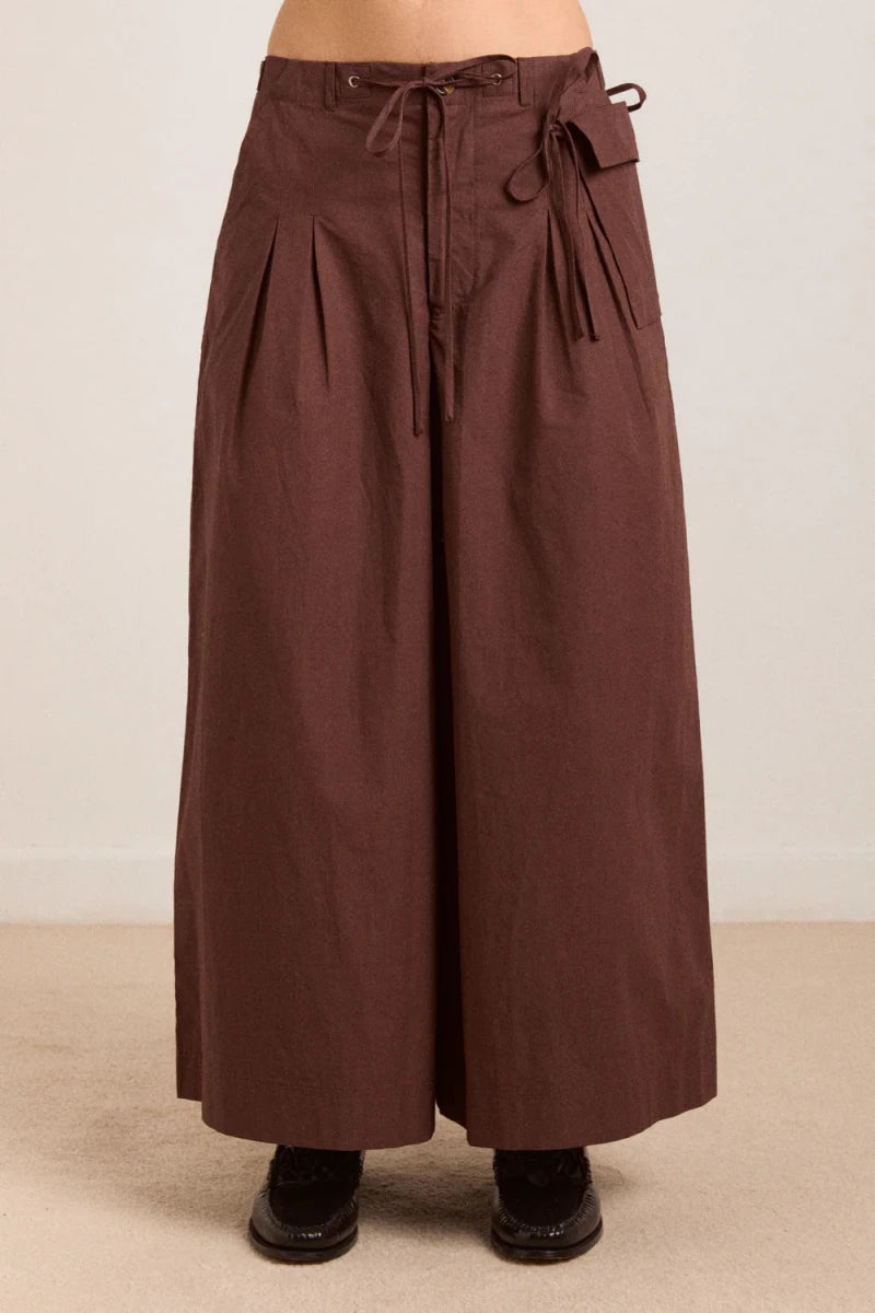 Pantalon Culotte Tatiana Choc Damson Madder - Ex-voto
