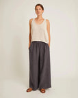 Pantalon en Lin Tate Noir Naïf - Ex - voto