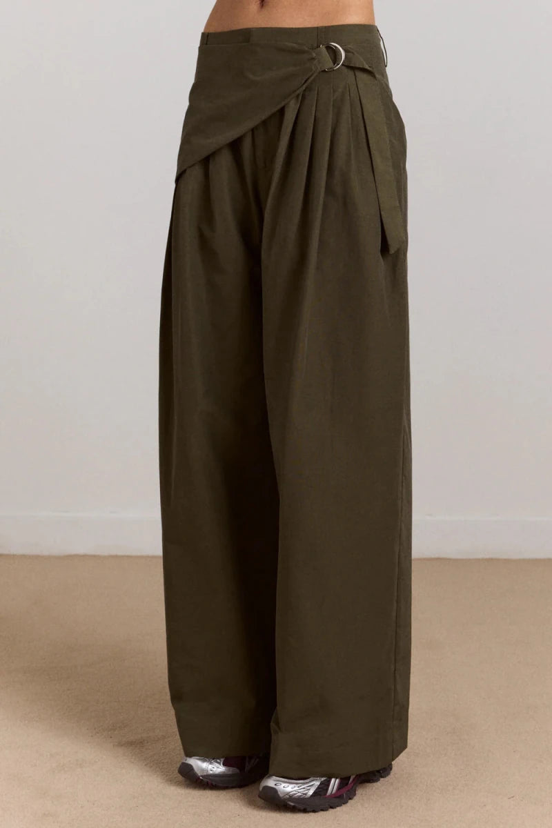 Pantalon Fabia Khaki Damson Madder - Ex - voto