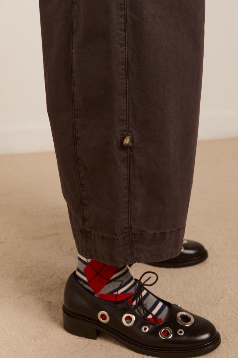 Pantalon Mika Charcoal Damson Madder - Ex - voto