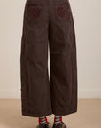 Pantalon Mika Charcoal Damson Madder - Ex - voto