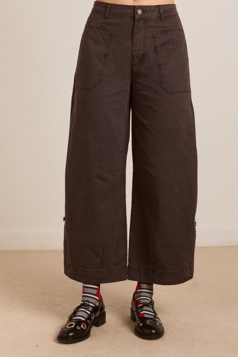 Pantalon Mika Charcoal Damson Madder - Ex - voto