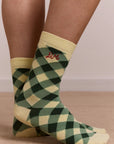 Paquet de 2 Paires de Chaussettes Gingham Damson Madder - Ex - voto