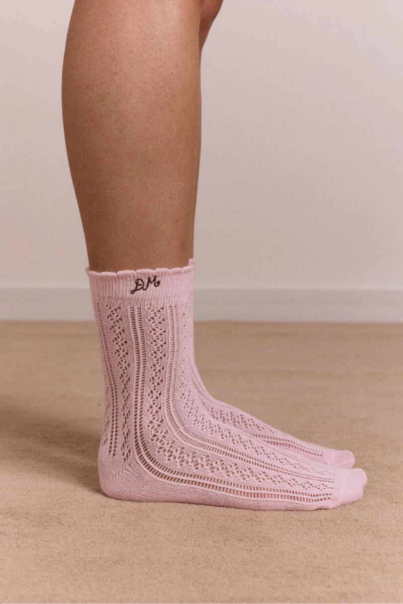 Paquet de 2 Paires de Chaussettes Pointelle Choc et Mauve Damson Madder - Ex - voto