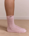 Paquet de 2 Paires de Chaussettes Pointelle Choc et Mauve Damson Madder - Ex - voto