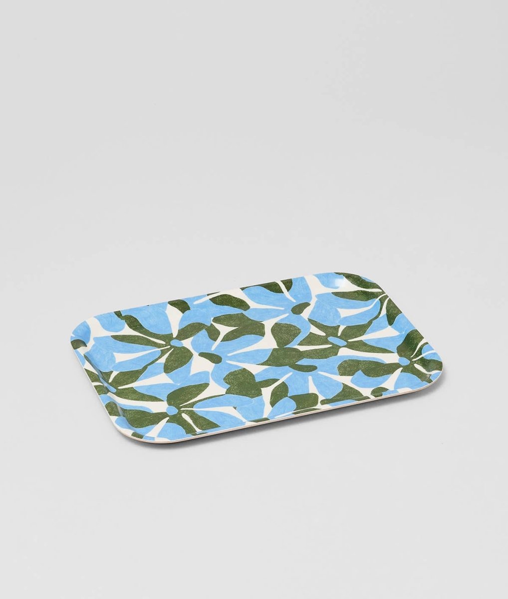 Petit Plateau Floral Bleu et Vert WRAP - Ex-voto