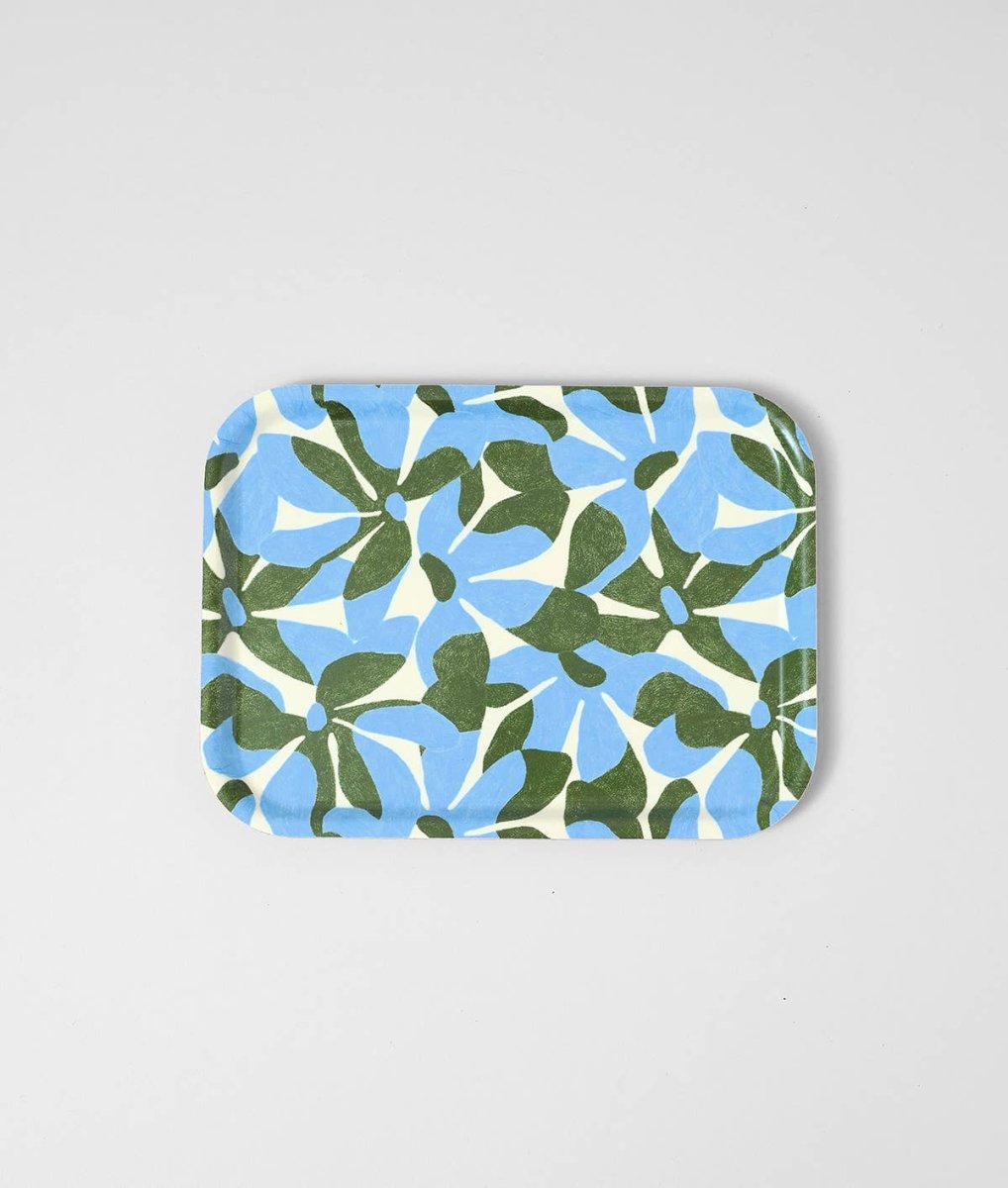 Petit Plateau Floral Bleu et Vert WRAP - Ex-voto