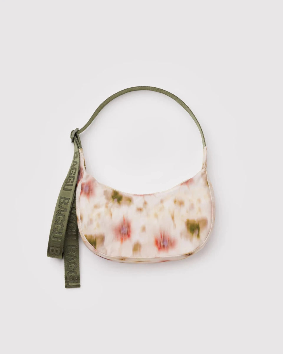 Petit Sac Croissant Baggu Abstract Floral - Ex - voto