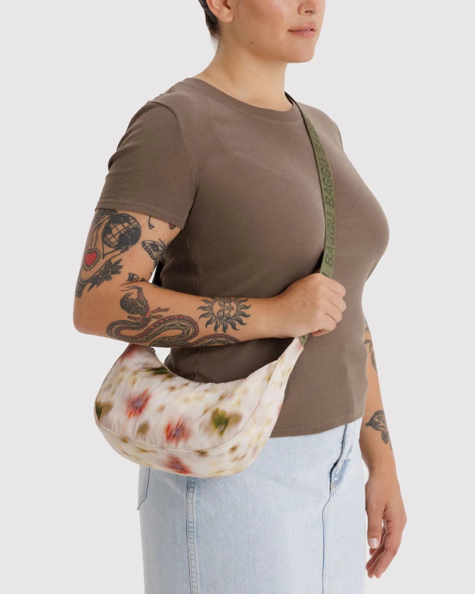 Petit Sac Croissant Baggu Abstract Floral - Ex - voto